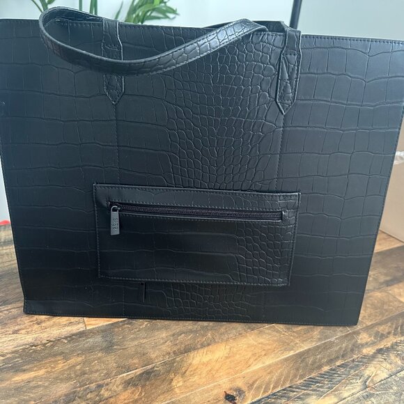 NWT Beis Large Work Tote in Black Croc - Picture 6 of 6